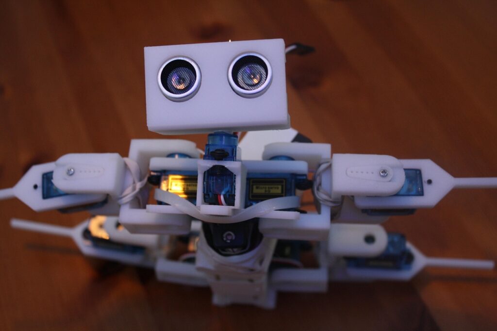 robot, servo, ultrasonic sensor, engine, recycling, hobby, electronics, project, 3d printing, ebay, components, close-up, robot, 3d printing, 3d printing, 3d printing, 3d printing, 3d printing